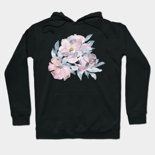 Watercolor of pink and purple flowers Hoodie